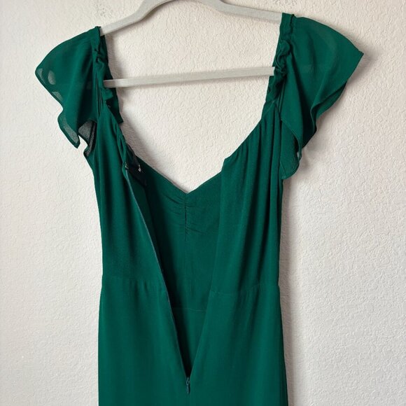 Reformation Butterfly Midi Formal Dress in Emerald - Picture 9 of 10